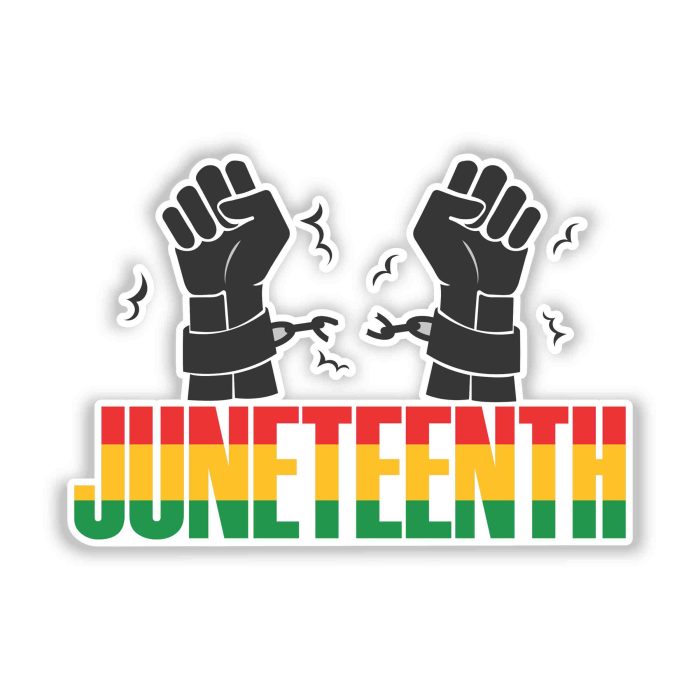Juneteenth Full Color Vinyl Decals - Custom Size