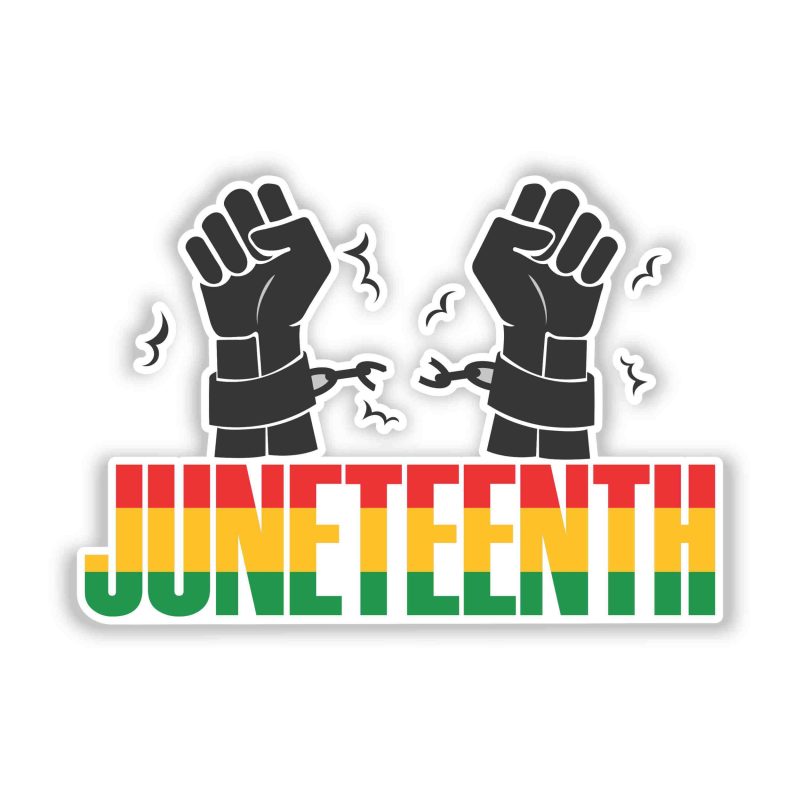 Juneteenth Full Color Vinyl Decals - Custom Size