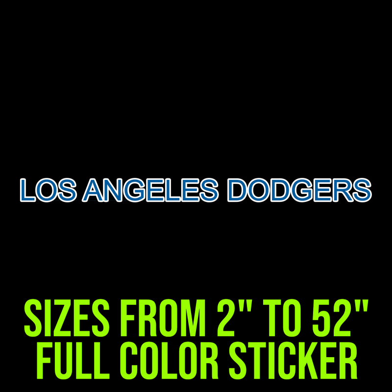 Los Angeles Dodgers - Name - Full Color Vinyl Decal - Custom Size