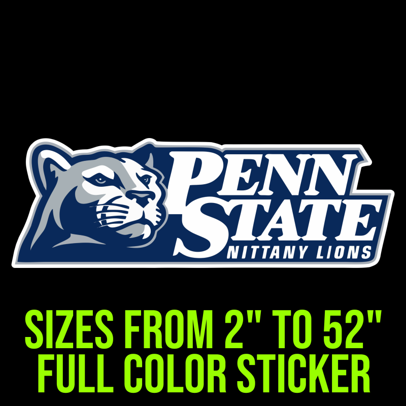 Penn State Full Color Vinyl Decal - Custom Size
