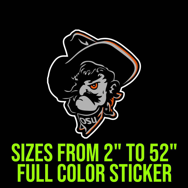 Oklahoma State University Full Color Vinyl Decal