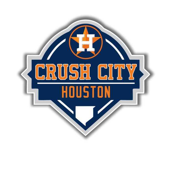 Houston Astros - Home Plate - Full Color Vinyl Sticker - Custom Size