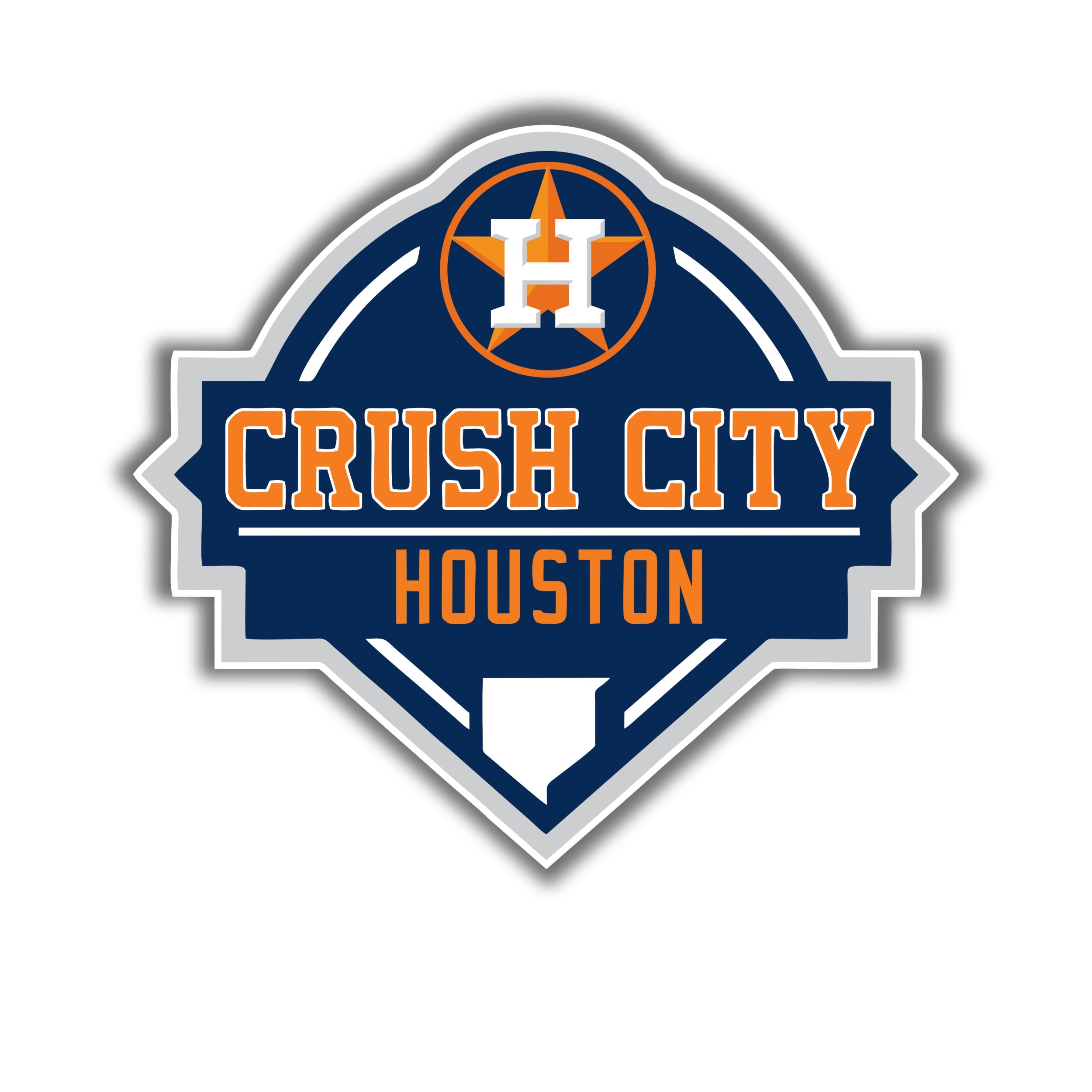 Houston Astros - Home Plate - Full Color Vinyl Sticker - Custom Size