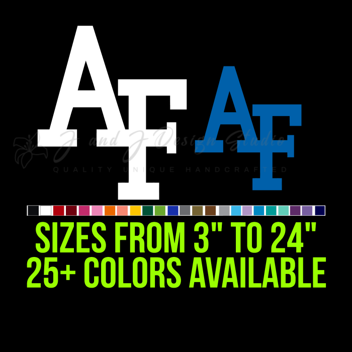 Air Force Falcons Vinyl Decal - Custom Size
