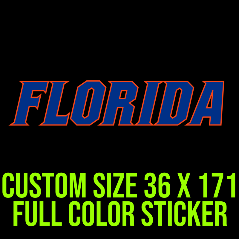 Florida Full Color Vinyl Decal Custom size for Jason 36x171