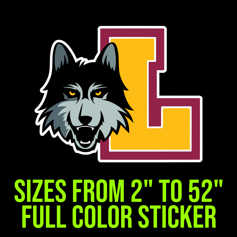 Loyola Ramblers Full Color Vinyl Decal - Custom Size