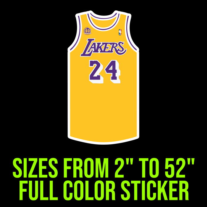 Los Angeles Lakers Full Color Vinyl Sticker - Custom Size