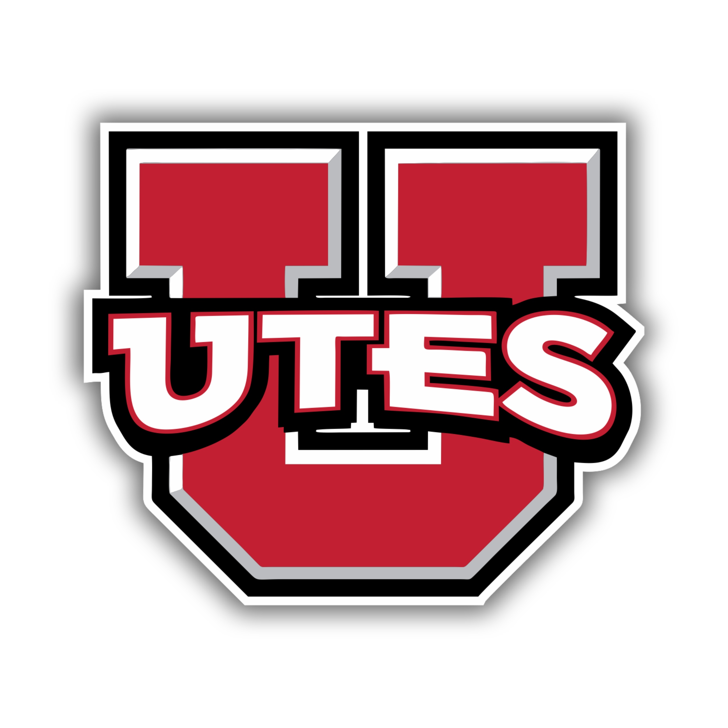 Utah Utes Full Color Vinyl Decal - Custom Size