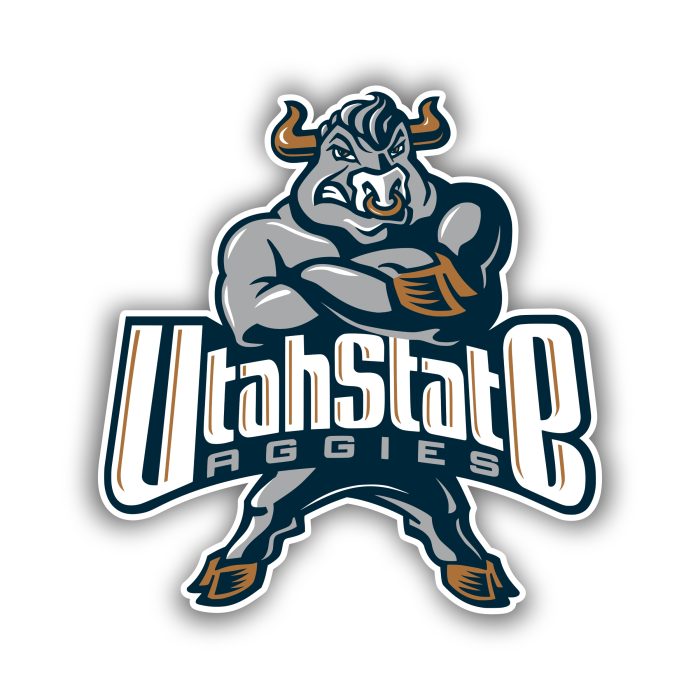 Utah State Aggies Full Color Vinyl Decal - Custom Size