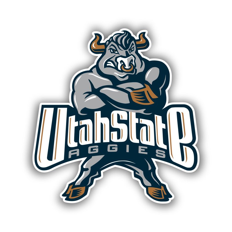 Utah State Aggies Full Color Vinyl Decal - Custom Size