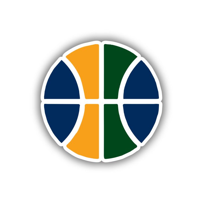 Utah Jazz Full Color Vinyl Sticker - Custom Size