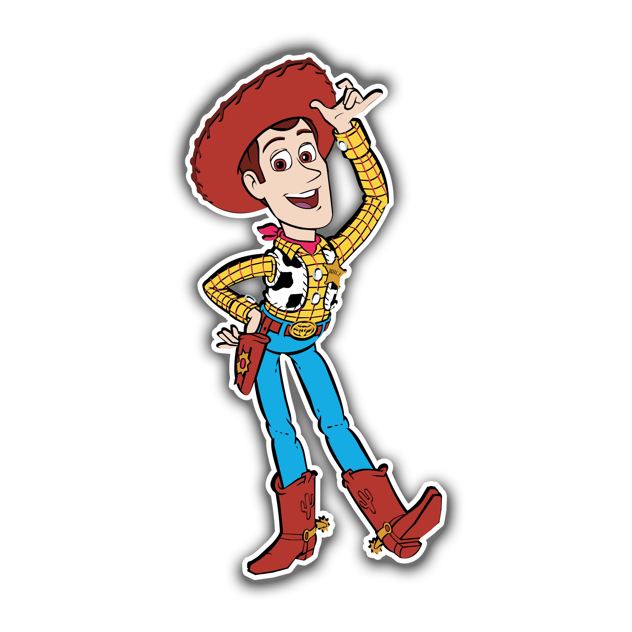 Toy Story Woody Full Color Vinyl Sticker - Custom Size