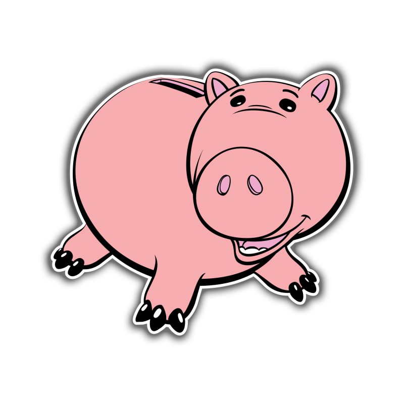 Toy Story Hamm Full Color Vinyl Sticker - Custom Size