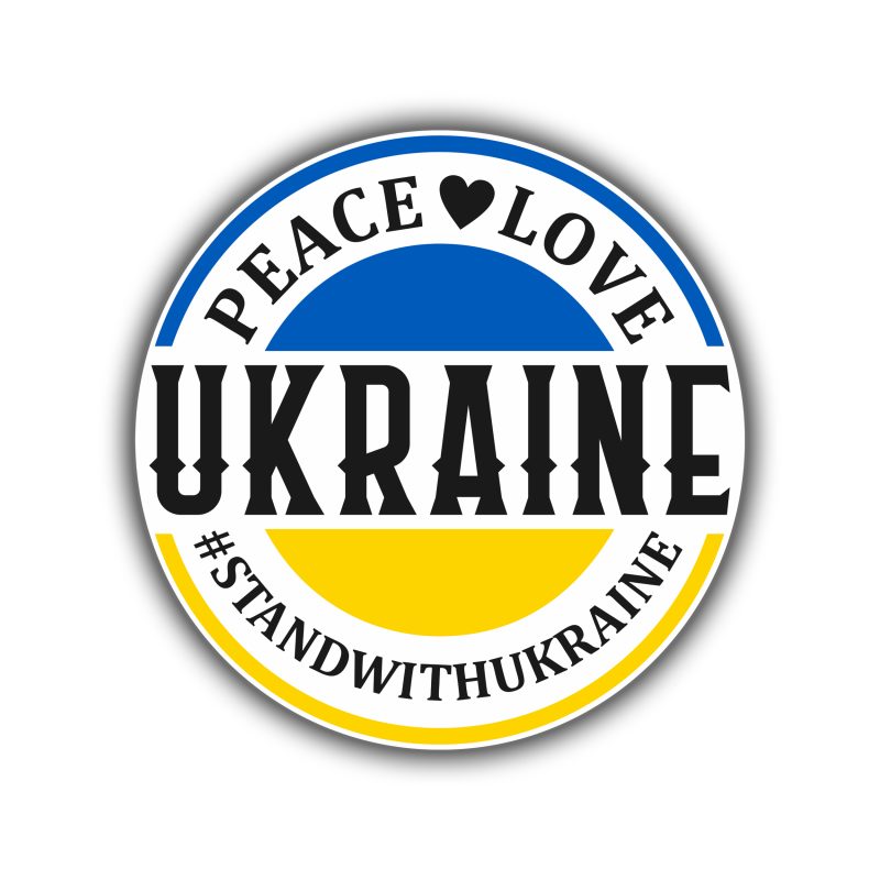 Ukraine Full Color Vinyl Decal - custom size