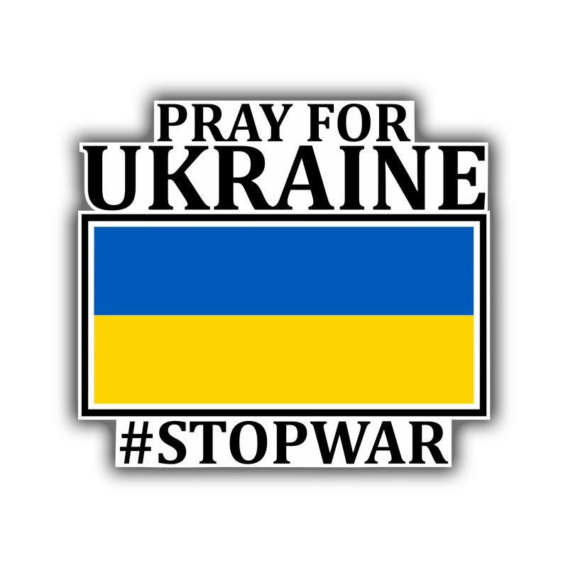 Ukraine Full Color Vinyl Decal - custom size