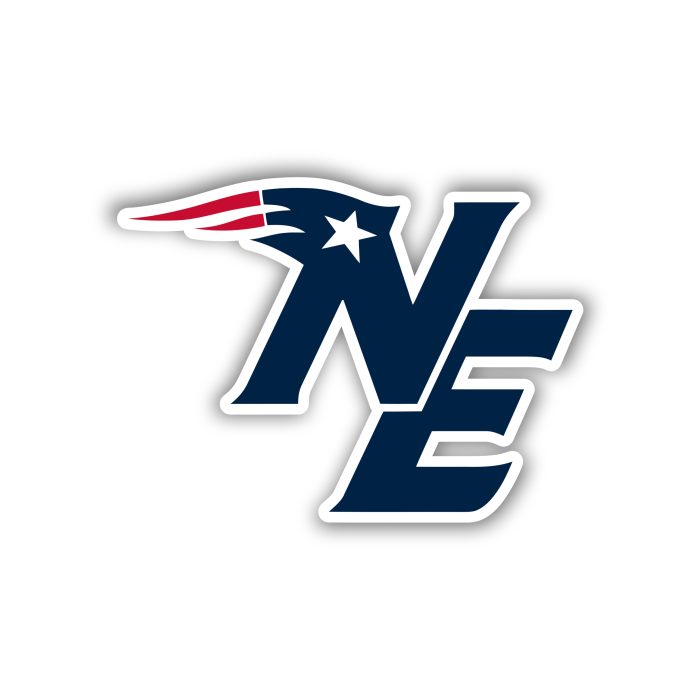 New England Patriots Full Color Vinyl Sticker - Custom Size