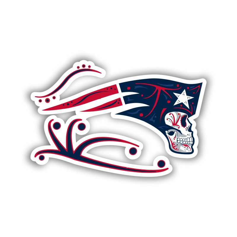 New England Patriots Full Color Vinyl Sticker - Custom Size