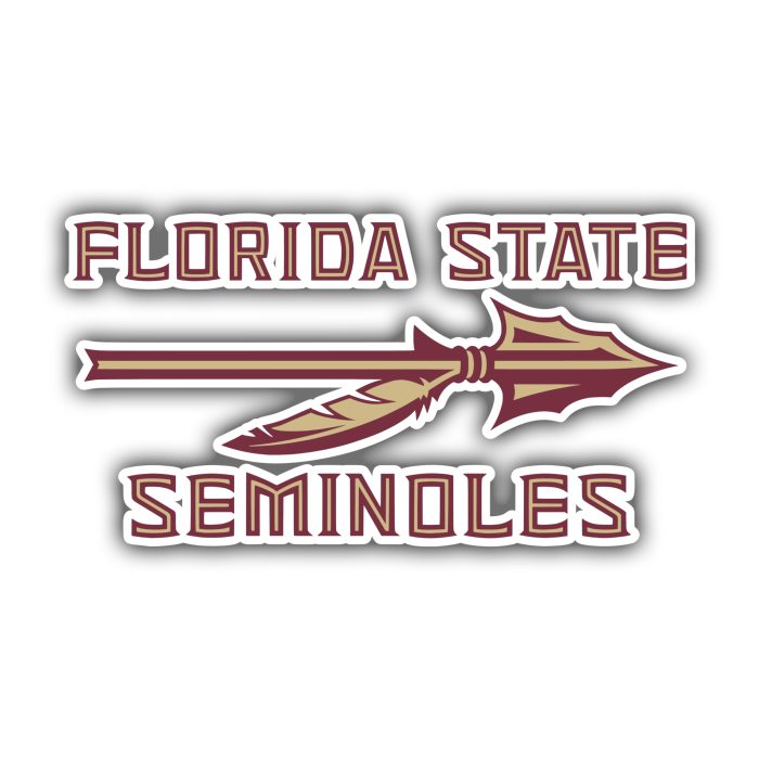 Florida State Seminoles Full Color Vinyl Decal - Custom Size