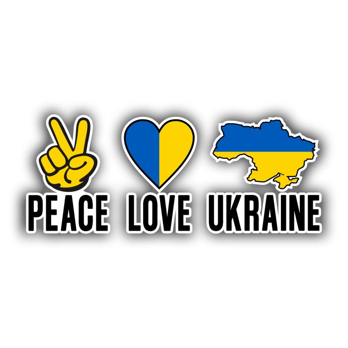 Ukraine Full Color Vinyl Decal - custom size