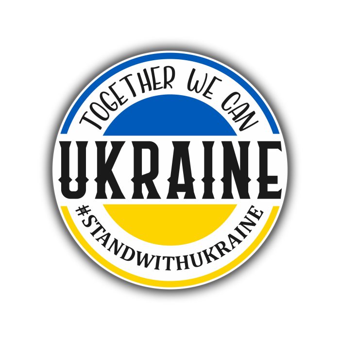 Ukraine Full Color Vinyl Decal - custom size