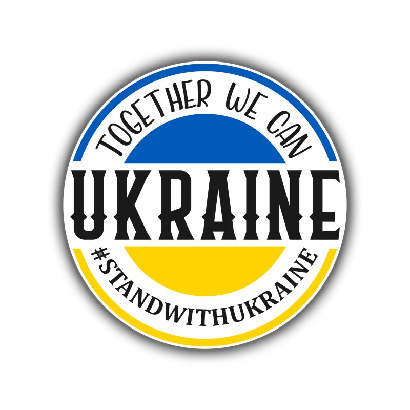 Ukraine Full Color Vinyl Decal - custom size