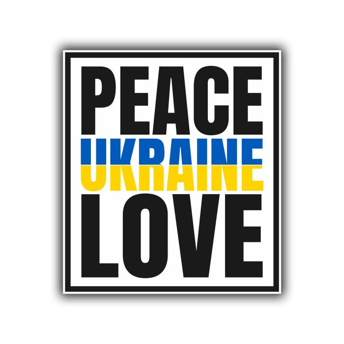 Ukraine Full Color Vinyl Decal - custom size