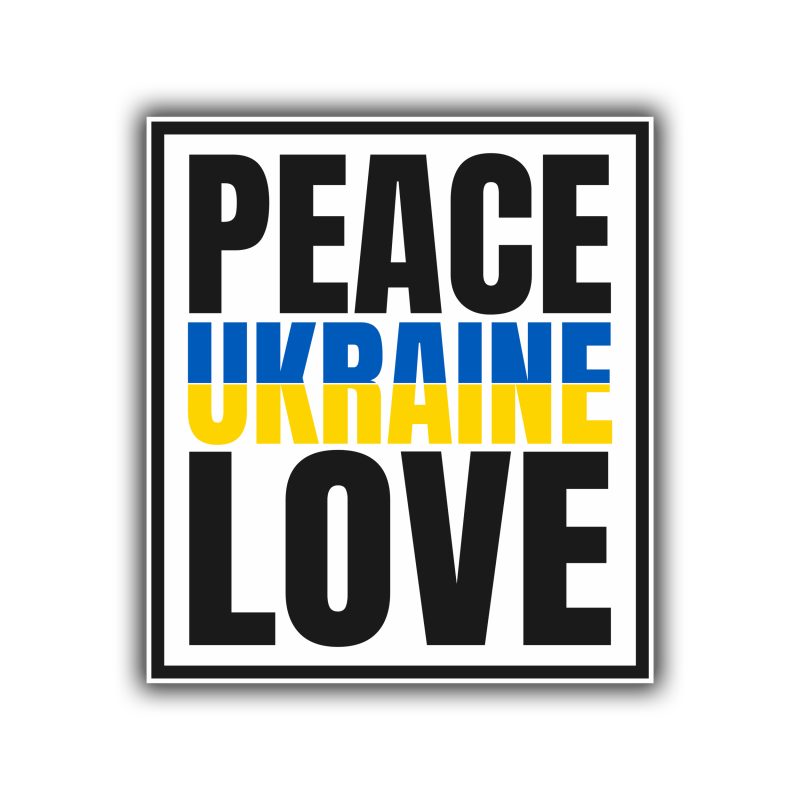Ukraine Full Color Vinyl Decal - custom size