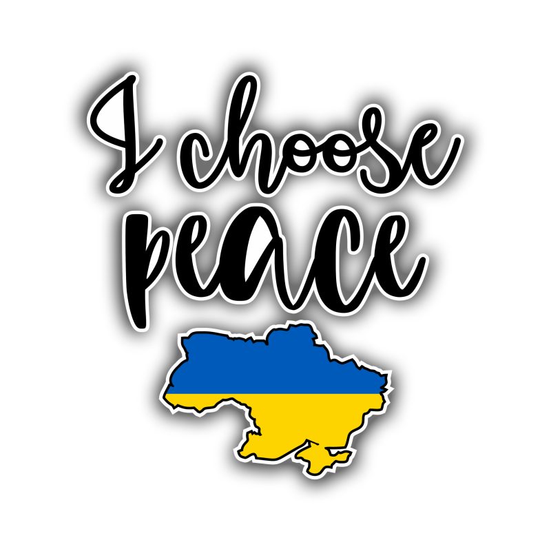 Ukraine Full Color Vinyl Decal - custom size