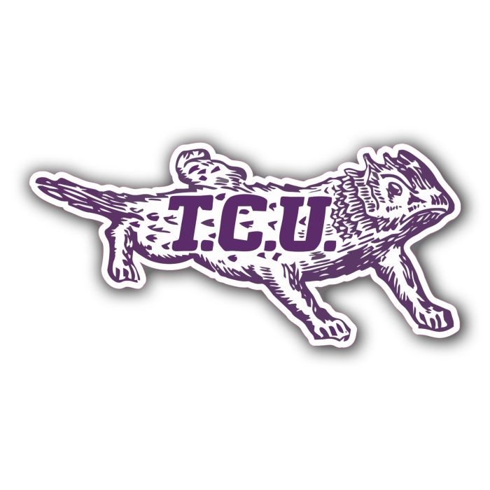 TCU Horned Frogs Full Color Vinyl Decal - Custom Size