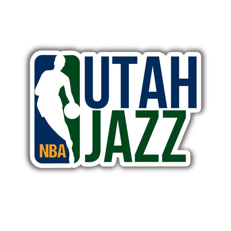 Utah Jazz Full Color Vinyl Sticker - Custom Size