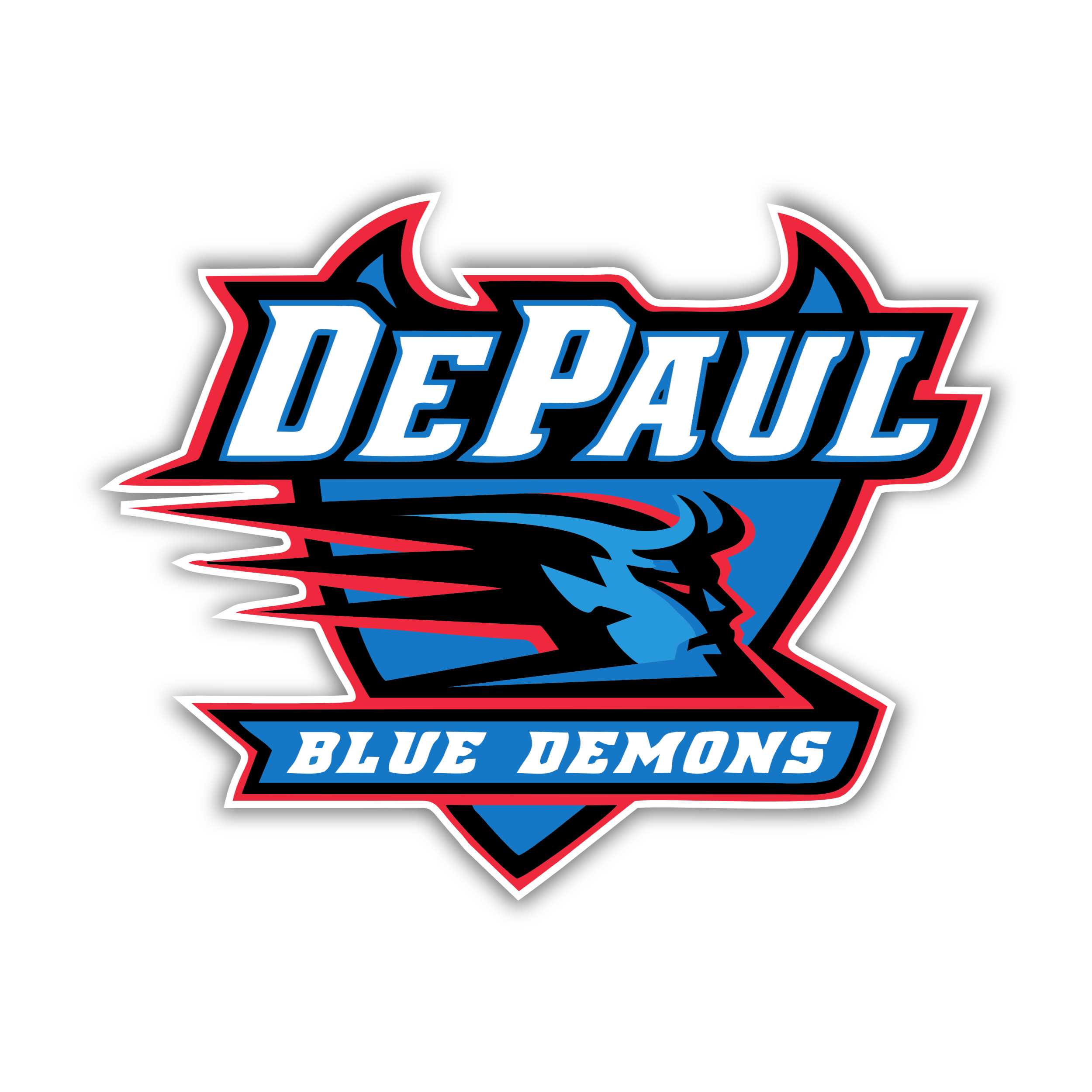 DePaul Blue Demons Full Color Vinyl Decal - Custom Size