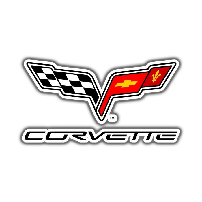 Corvette Logo Full Color Vinyl Decal