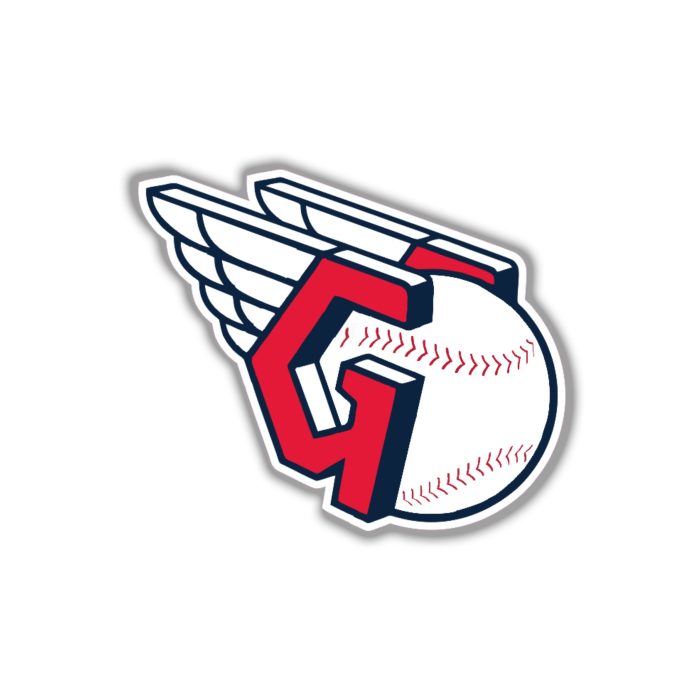 Cleveland Indians - Baseball With Wings - Full Color Vinyl Sticker - Custom Size