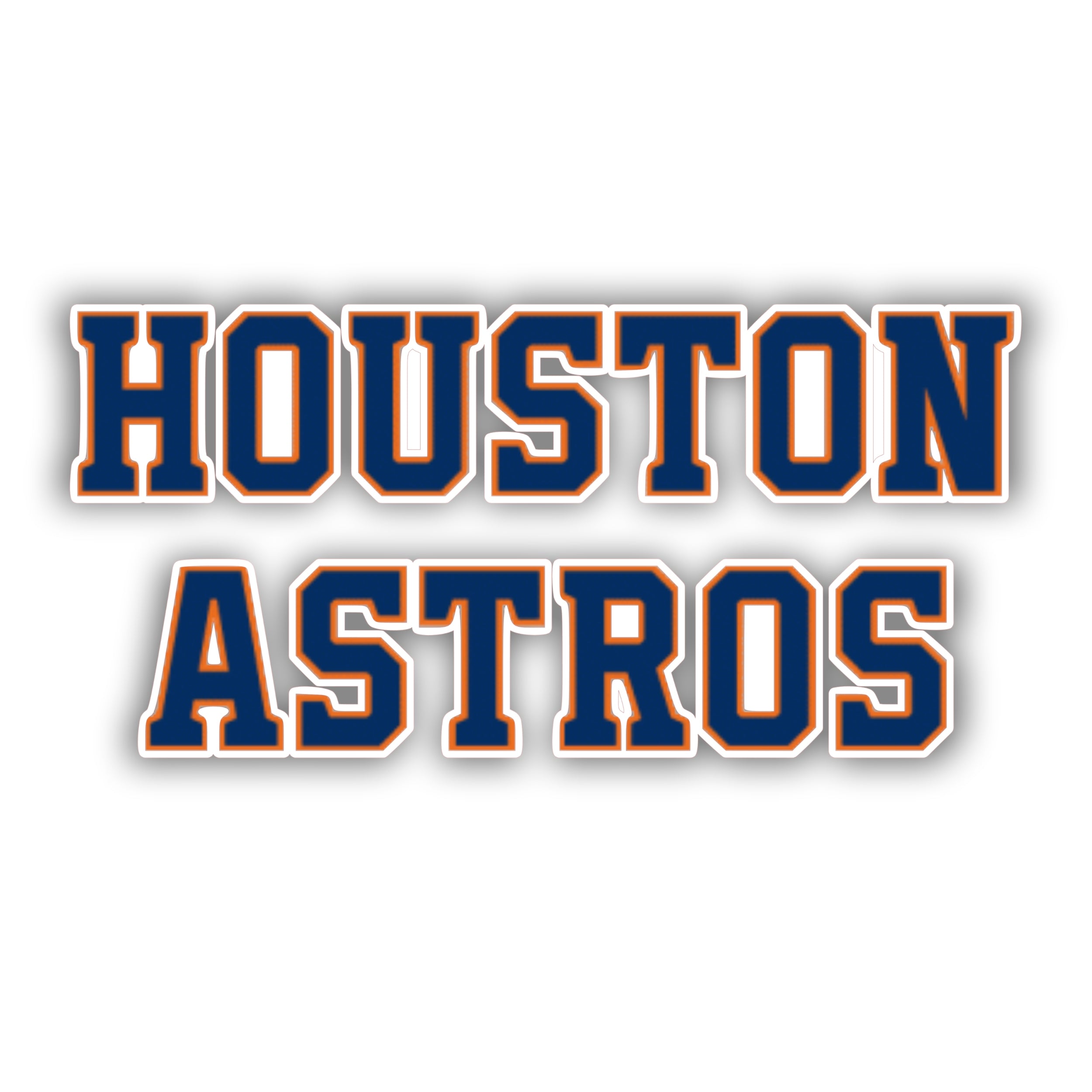 Houston Astros - Name - Full Color Vinyl Sticker - Custom Size