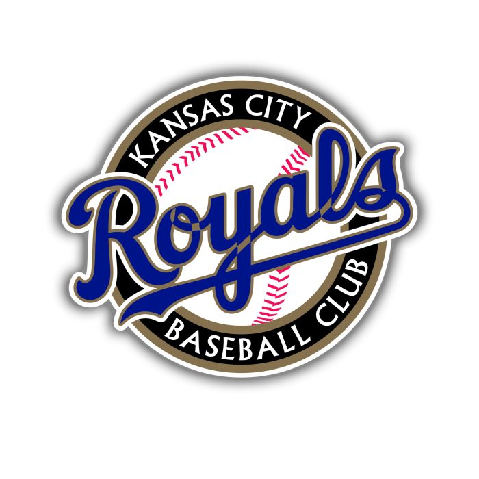Kansas City Royals - Circle Baseball Club - Full Color Vinyl Sticker - Custom Size