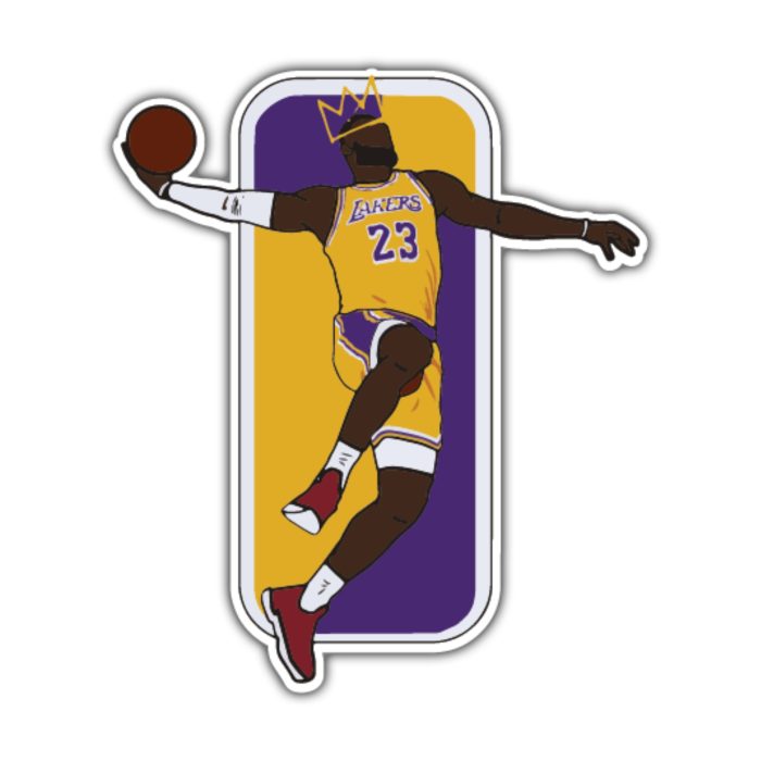 Los Angeles Lakers Full Color Vinyl Sticker - Custom Size