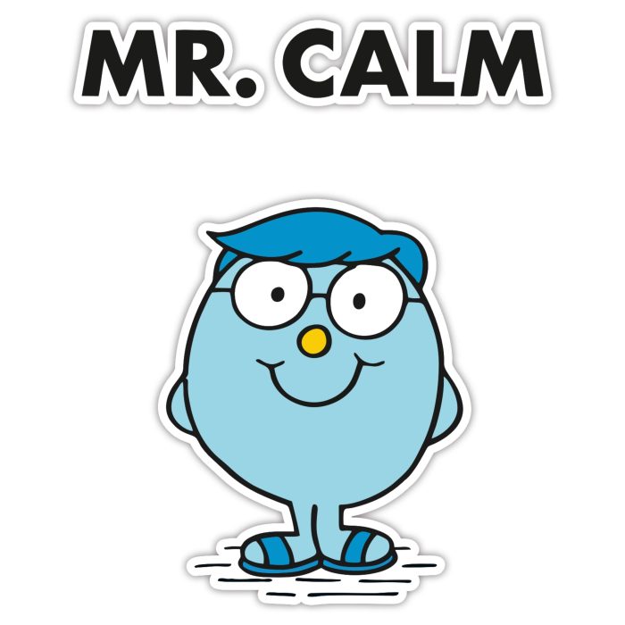 Mr. Men - Mr. Calm Full Color Vinyl Decal - Custom Size