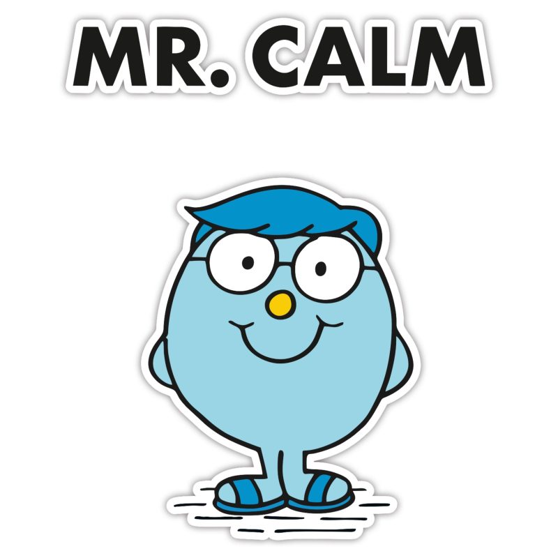 Mr. Men - Mr. Calm Full Color Vinyl Decal - Custom Size