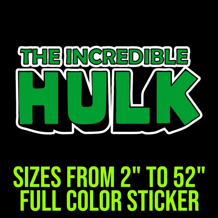 Hulk - Full Color Vinyl Sticker - Custom Size