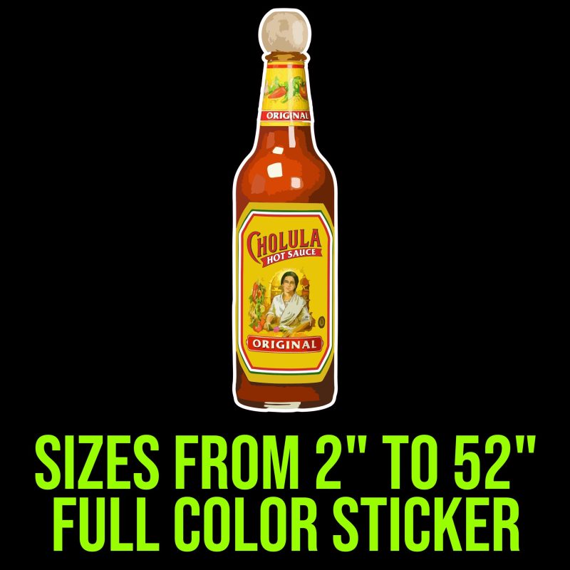Cholula Full Color Vinyl Decal - Custom Size