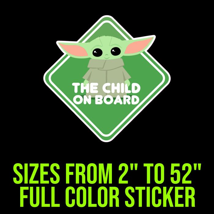 Baby on board Full Color Vinyl Decal