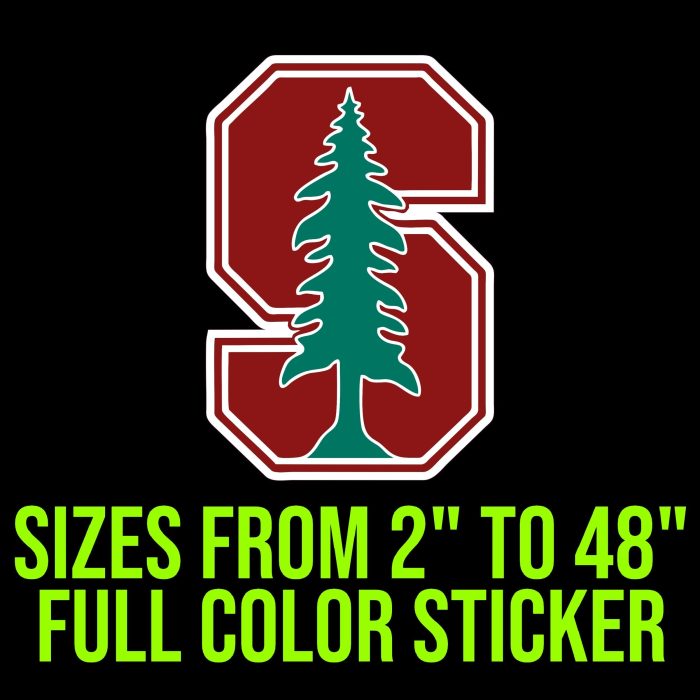 Stanford Full Color Vinyl Decal - Custom Size