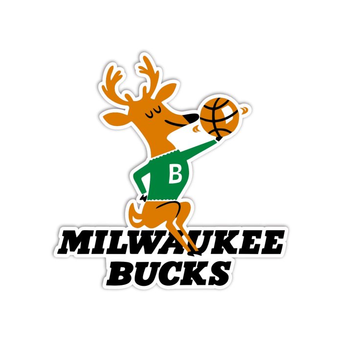Milwaukee Bucks Full Color Vinyl Sticker - Custom Size