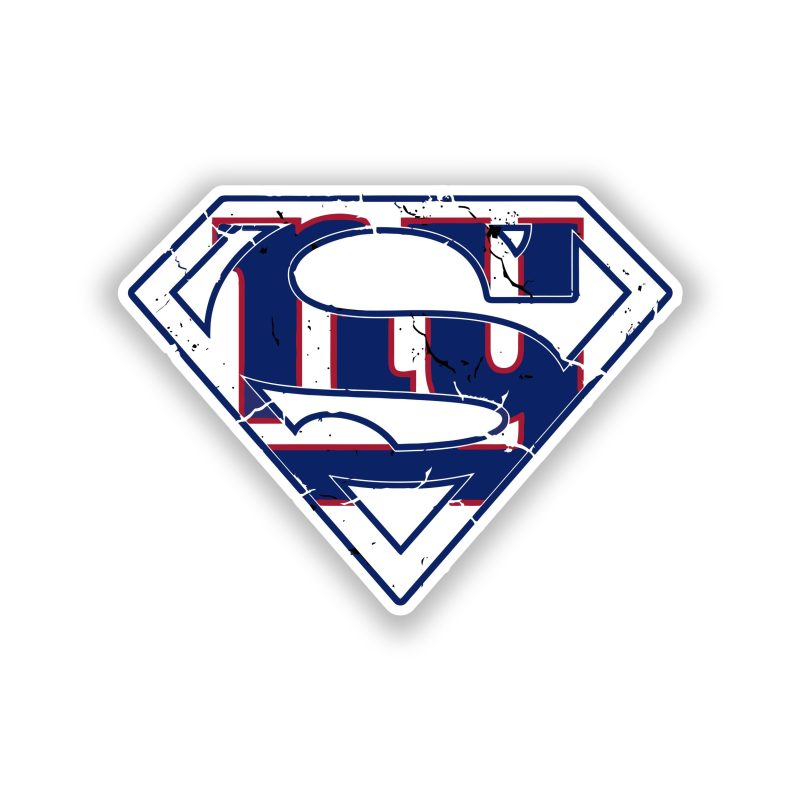New York Giants - Superman NY - Full Color Vinyl Sticker - Custom Size