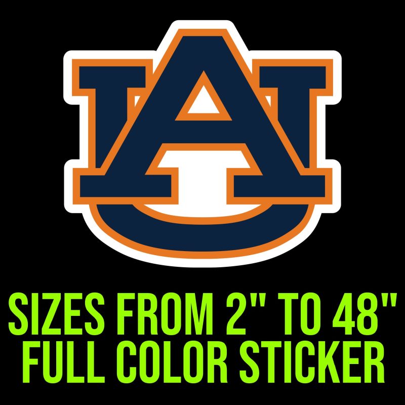 Auburn Tigers Full Color Vinyl Decal - Custom Size