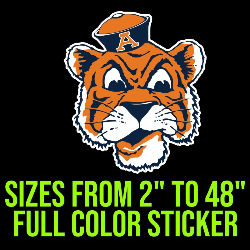Auburn Tigers Full Color Vinyl Decal - Custom Size