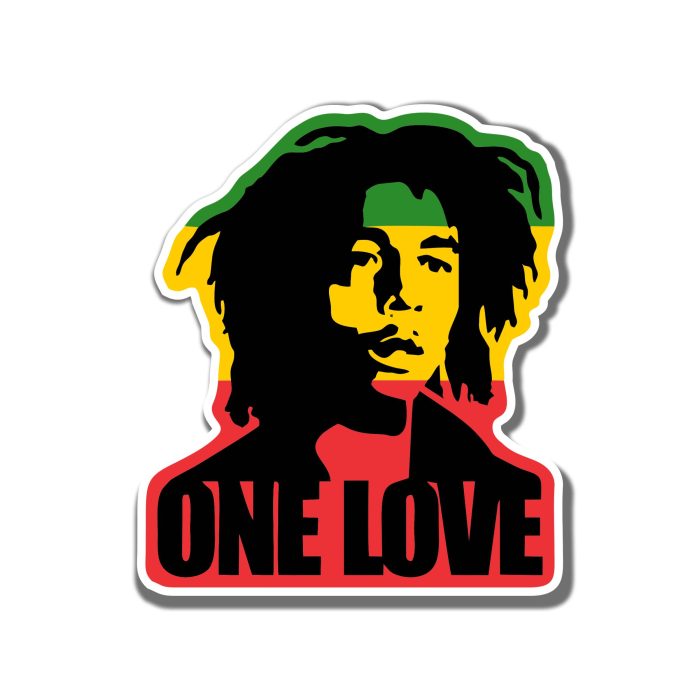 Bob Marley Full Color Vinyl Decal - Custom Size