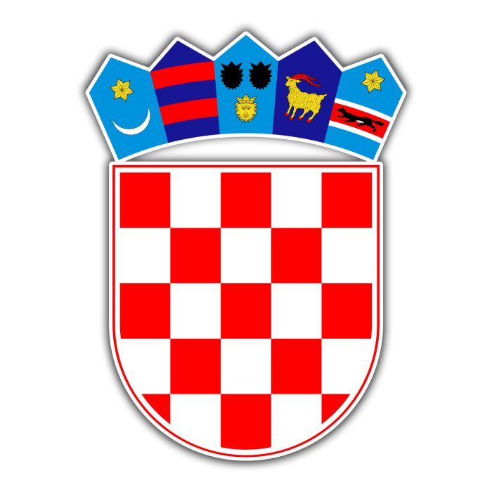 Croatian Crest Full Color Vinyl Decal