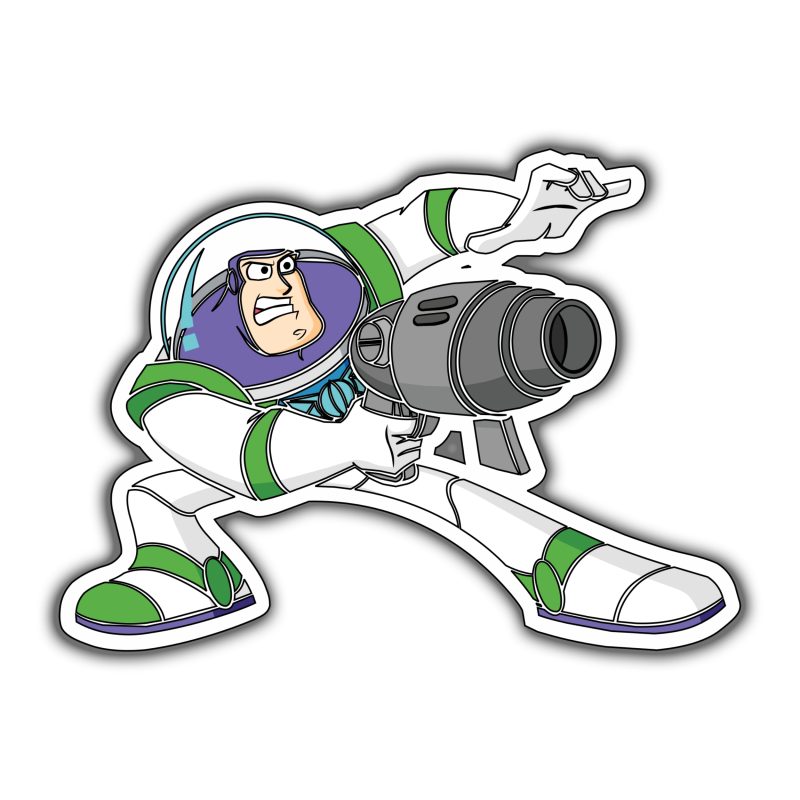 Toy Story Buzz Lightyear Full Color Vinyl Sticker - Custom Size