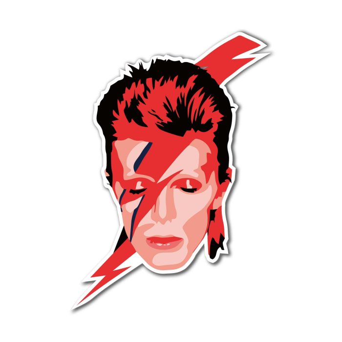 David Bowie Full Color Vinyl Decal - Custom Size